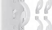Light Swich Cover-Wall Light Switches Guard-Light Switch Guard Cover-switch covers,Childproof Light Switch Plate Protects Your Lights (White,4pc)