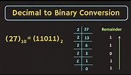Decimal to Binary Conversion Explained (with Solved Examples)