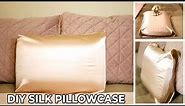 DIY Satin or Silk pillowcase with a Flap / How to make a silk pillowcase [LUXURY WAY]