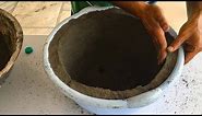 Making Large Cement Pot / Planter at Home using Tub