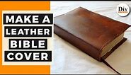 How to Make a Leather Bible Cover - Book Slip on Cover