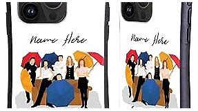 Head Case Designs Officially Licensed Custom Customized Personalized Friends TV Show Stylized and Print Name Art Hybrid Case Compatible with Apple iPhone 15 Pro