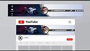How to make Professional Motorcycle Youtube Banner ? free download my project Xmanager