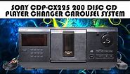 SONY 200 DISC CD PLAYER CHANGER CAROUSEL BLOCK SYSTEM CDP-CX225 COMPACT DISC PLAYER PRODUCT DEMO