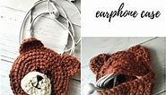 Learn to crochet an easy earphone case | Teddy bear earphone cover tutorial | beginner friendly