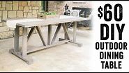 DIY $60 Outdoor Dining Table