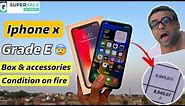 Unboxing iphone X ₹8945🔥😱आग लगा दी | E grade | Cashify supersale | refurbished iPhone | full review