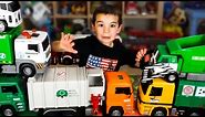 Playing with Garbage Trucks and Recycling Trucks | Big Toy Truck Collection for Kids | JackJackPlays