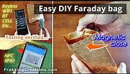 Make & Test DIY Faraday bag for key FOB, RFID card, Passport - STOP Keyless car theft & more