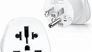 LENCENT World to US Plug Adapter, [2 Packs] European EU Europe/UK/Australia/China/Italy to USA American Outlet Power Adaptor Travel Plug Converter