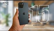 iPhone 15 UNBOXING & First Look •Black (128GB) •Dynamic Island