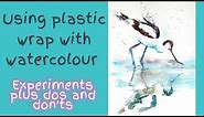 How to use plastic wrap with watercolour: add texture, create abstract backgrounds and more