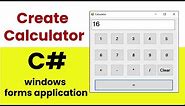 How to create a calculator in C# windows forms application