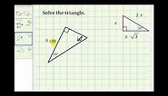 Examples: Solve a 30-60 Right Triangle