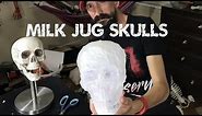 Cheap milk jug skull tutorial - easy way to make skulls