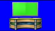 Virtual TV Studio Background - green screen - free use