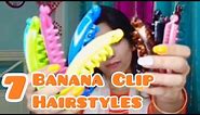 7 Easiest Banana Clip Hairstyles (Part-1) | Easy To Go Hairstyles