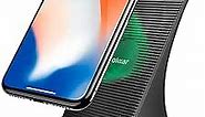 Olixar Wireless Charger Stand with Cooling Fan Built-in for iPhone, Samsung and More - 10W Fast-Charging, Fan Prevents Overheating & Extends Battery Life - Qi Certified - Black