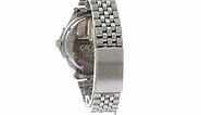 CROTON Men's Diamond Quartz Watch with Stainless-Steel Strap, Silver, 17.8 (Model: CN307562SSSD)