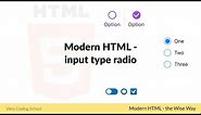 Learn HTML - Input type radio