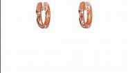 14K Solid Rose Gold Huggie Hoop Earrings For Men Women Teens