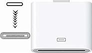 [MFi Certified] Lightning to 30-Pin Adapter,iPhone 8-Pin Male to 30-Pin Female Charging Sync Converter Connector Compatible Apple iPhone 12 11 X 8 7 6P 5S 4S 4 3 3G/iPad/iPod White Sharllen (No Audio)