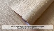 Simon&Siff Gold Textured Wallpaper 17.3'' x 472'' Luxurious Metallic Gold Wallpaper Modern 3D Embossed Mural Non Woven Traditional Wallpaper Non-Adhesive Wallpaper