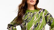 Y.A.S knit sweater in green abstract print - part of a set | ASOS