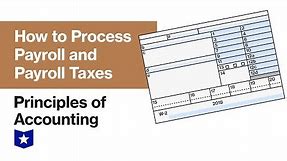 How to Process Payroll and Payroll Taxes | Principles of Accounting