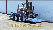 Loading a Forklift onto an Airtow Trailer