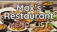 Max's Restaurant Menu Prices [Philippines Restaurant Menu]