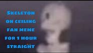 Skeleton on ceiling fan meme for 1 hour straight