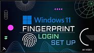 Set up fingerprint login in Windows 11