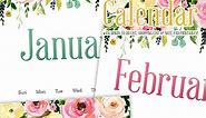 Free Printable 2019 5x7 Pretty Floral Calendar /// with Bonus To-Do List Shopping List and Note Pad!! - The Cottage Market