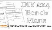 DIY 2x4 Outdoor Bench | Plans - Construct101