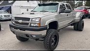 2003 Chevrolet Silverado 3500 HD LT Crew Cab Long Bed DRW Dually 4x4 Lifted Extra Low Mileage