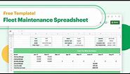 Creating a Fleet Maintenance Spreadsheet (w/ Free Template) | Fleet Management Tools