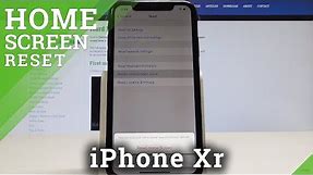 How to Reset Home Screen in iPhone Xr - Restore Default Home Screen