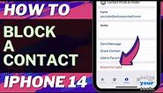 How to Block a Contact on iPhone 14