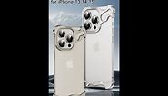 Alloy Metal Corners Pad Frameless Case for iPhone 13 14 15 #iphone #iphonecase #Arc Pulse