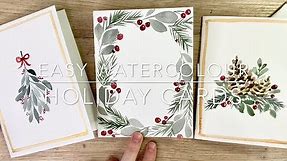 How To Make Easy Watercolor Holiday Cards