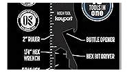 Keyport MOCA 10-in-1 Keychain Multitool (Black) | EDC Multi Tool: Pry Bar, Bottle Opener, Screwdriver, Box Opener, Cord Cutter & More | TSA Key Tool | EDC Gear | Key Organizer, Key Chain Compatible