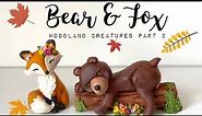 Fox Tutorial | Bear Tutorial | Woodland Creatures Fondant Fox & Bear | Autumn/Fall Cake |