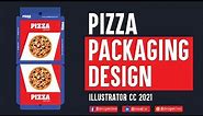 How to design a pizza box | Pizza box packaging design template