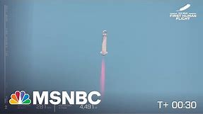Jeff Bezos Launches Into Space Aboard Blue Origin Rocket