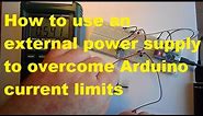 How to use an external power supply with arduino
