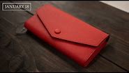 [Leather Handmade EP16] Making a Leather Wallet for Women - Free PDF Pattern DIY