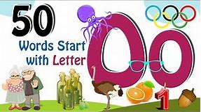 50 Words start with O | Phonics letter O | Letter O Vocabulary | Kids Video | Kids Grade| Kids Grade