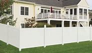 Veranda 5 in. x 5 in. x 8 ft. White Vinyl Routed Fence End Post 238593