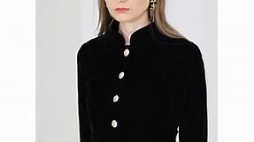 Black Velvet Button Up Midi Dress